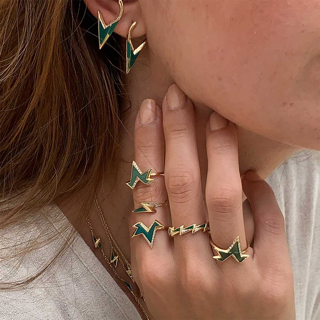 Energy Ring - Green - Charmaleena Jewellery