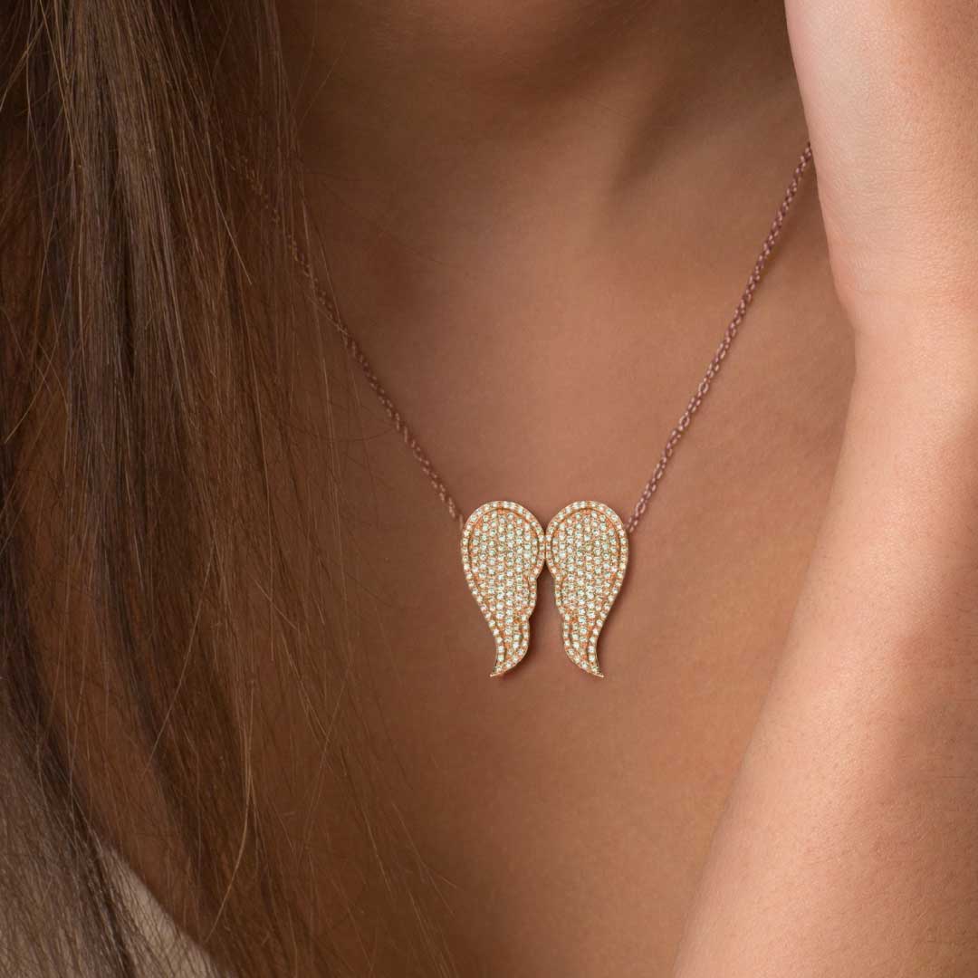 Freedom Necklace - Pave - Rose - Charmaleena Jewellery
