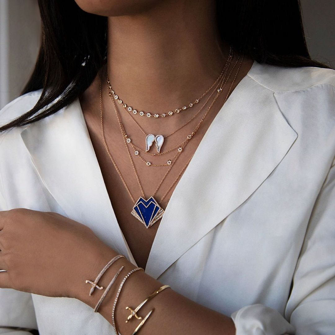 Freedom Necklace - White - Yellow - Charmaleena Jewellery