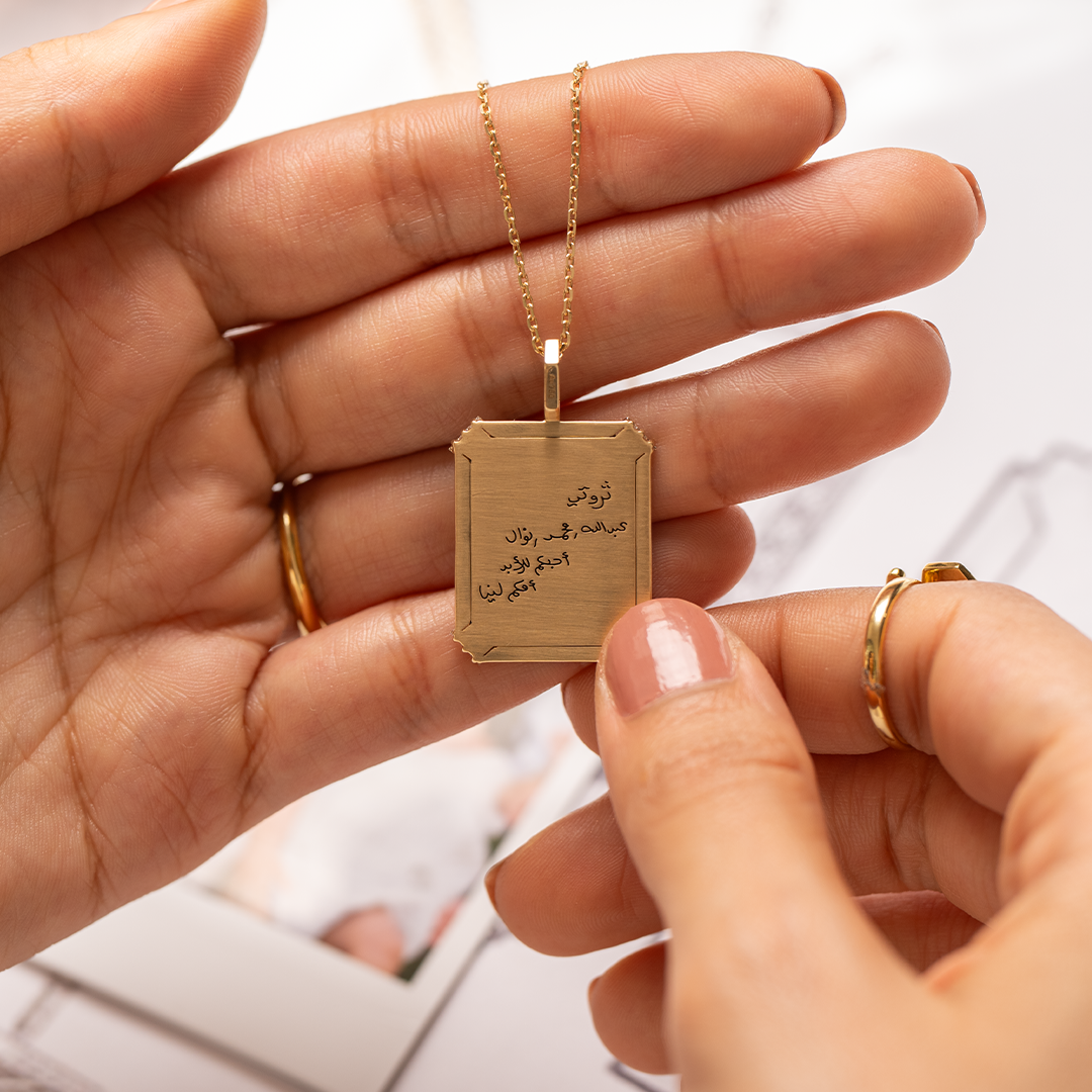 Golden Picture Pendant - Charmaleena Jewellery