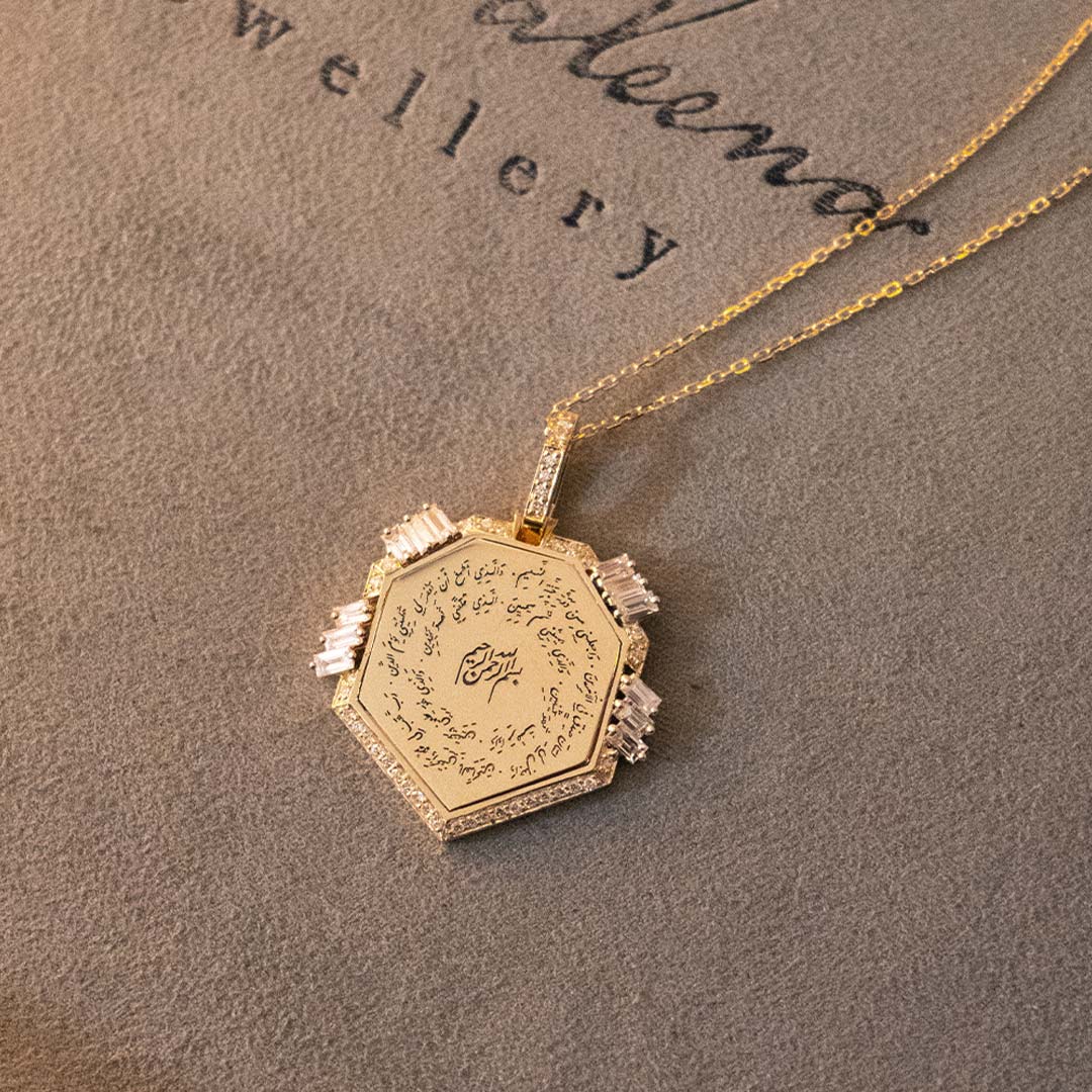 Golden - Custom Geometric Pendant - Paved - Yellow