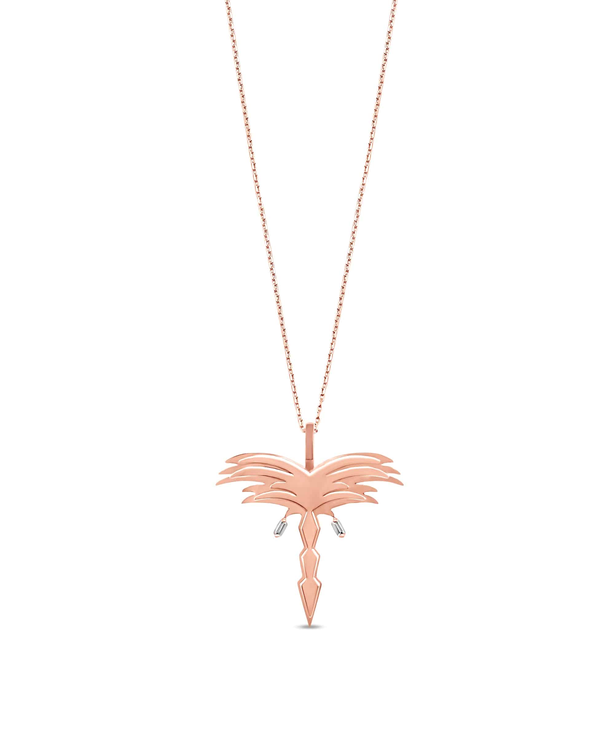 Golden Palm Pendant - Rose - Charmaleena Jewellery