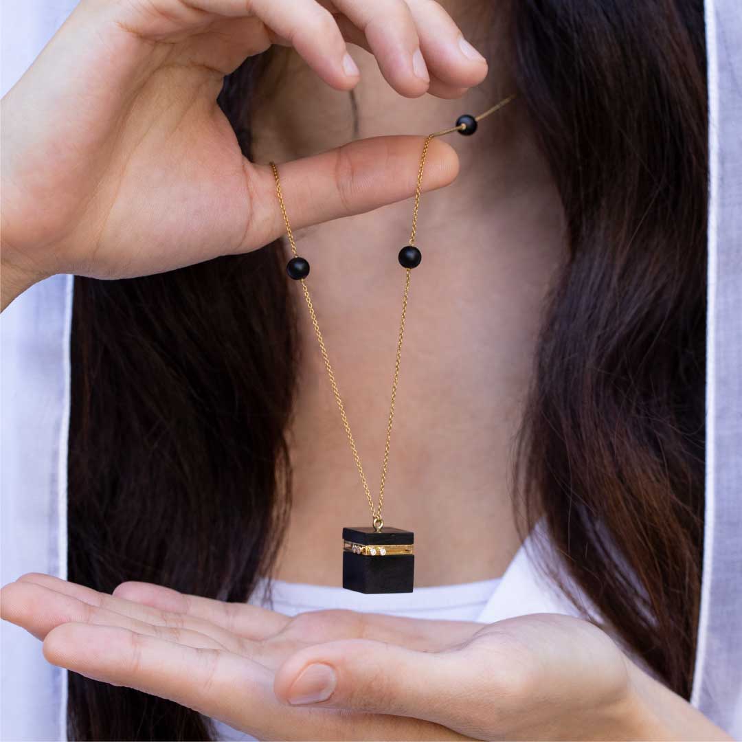 Kaaba Necklace - Pave - Charmaleena Jewellery