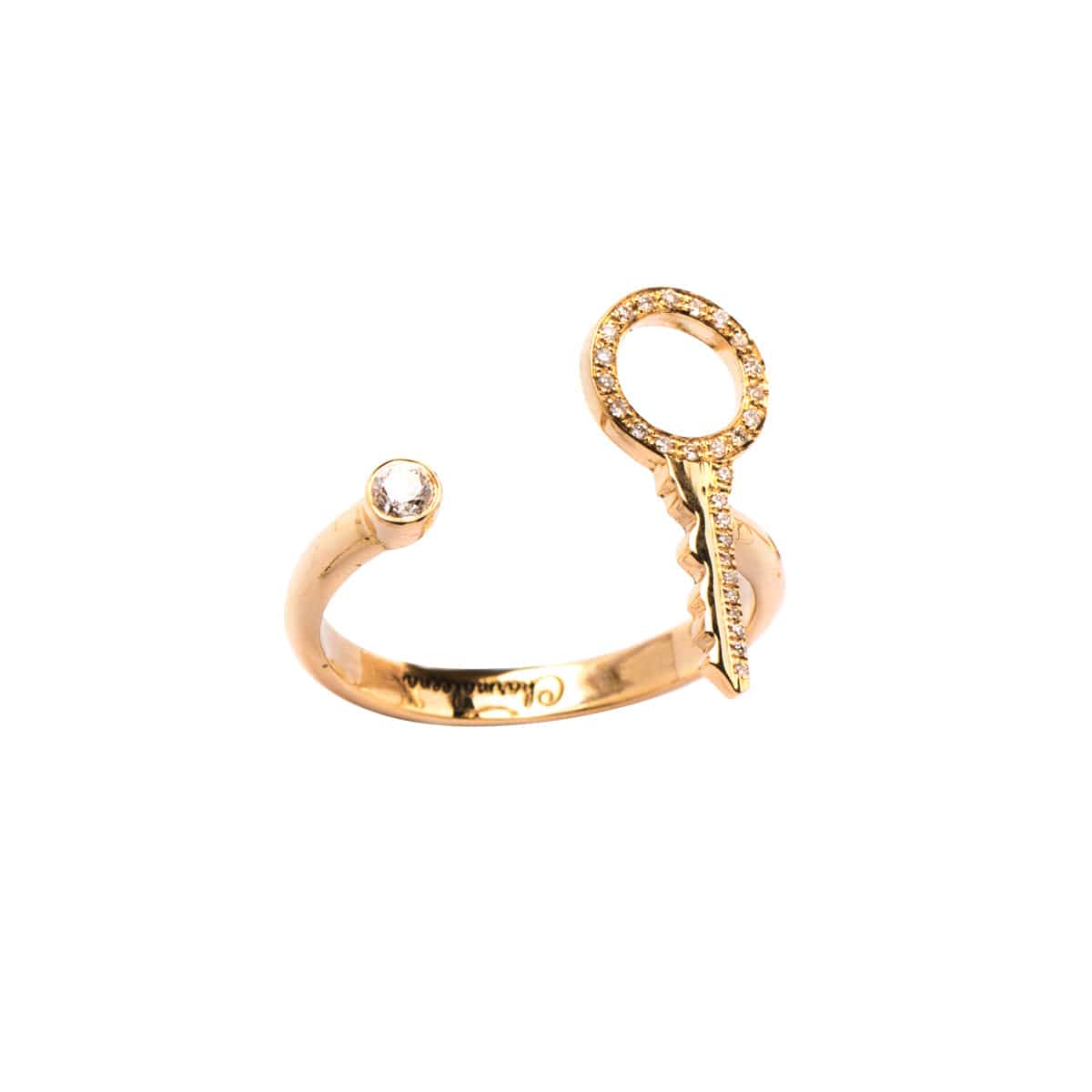 Key To My Heart Ring - Yellow - Charmaleena Jewellery