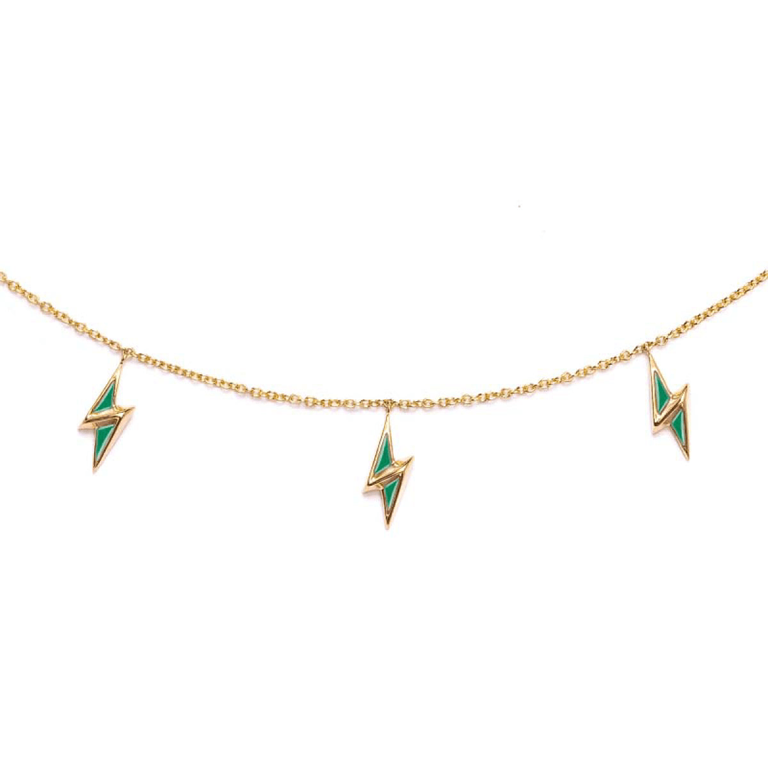 Multi Energy Necklace - Green - Charmaleena Jewellery
