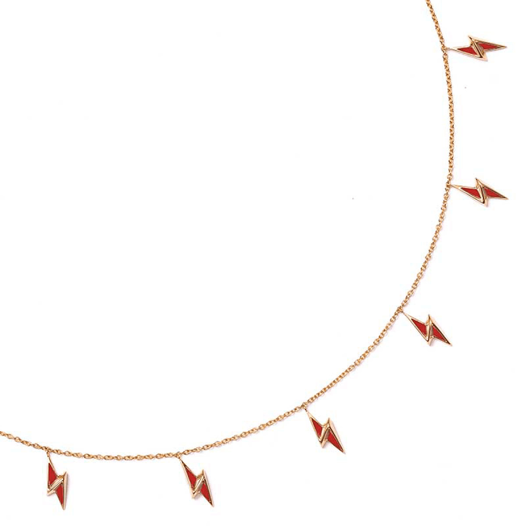 Multi Energy Necklace - Red - Charmaleena Jewellery