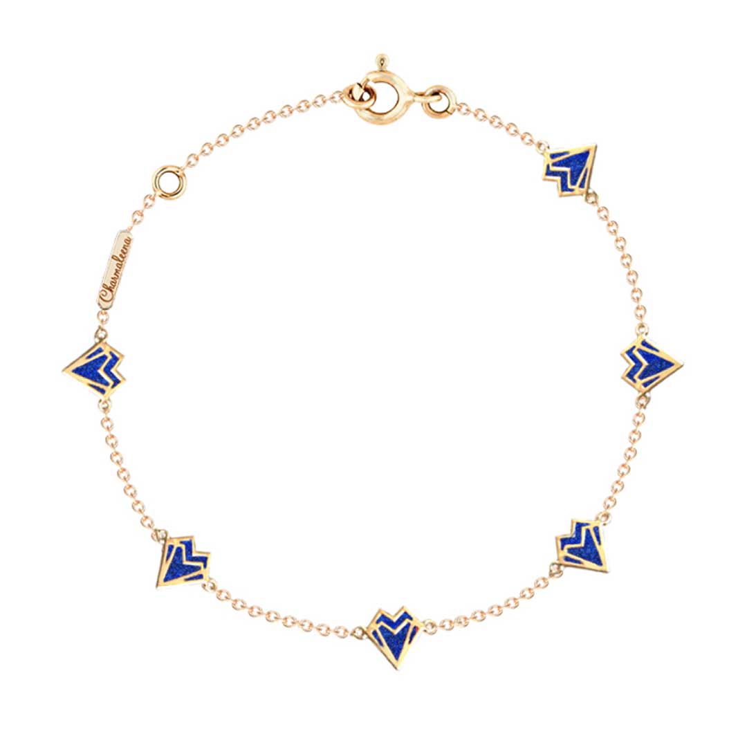 My Heart Multi Bracelet - Yellow - Blue - Charmaleena Jewellery