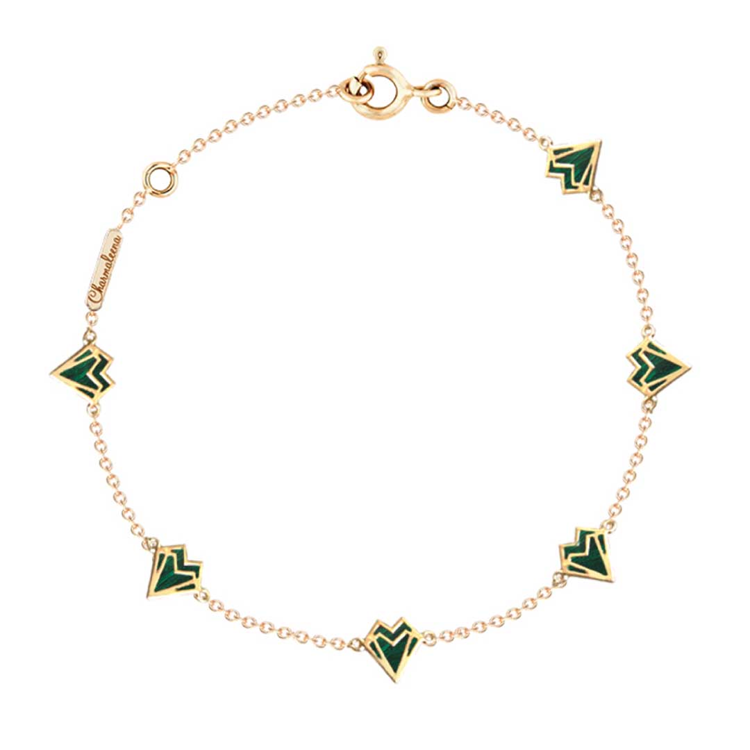My Heart Multi Bracelet - Yellow - Green - Charmaleena Jewellery