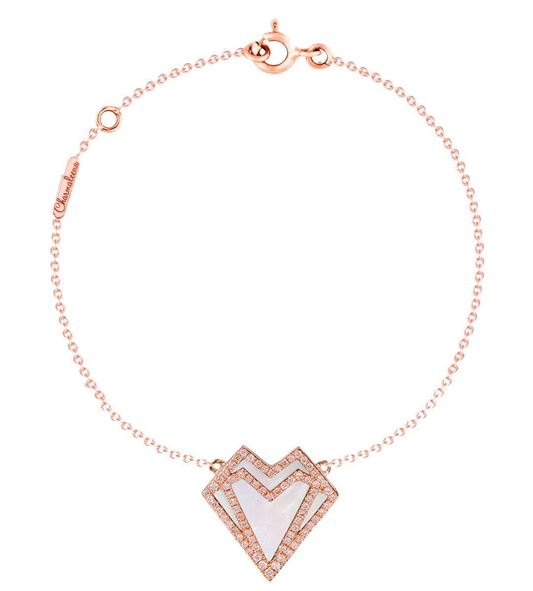My Heart Bracelet - White - Charmaleena Jewellery