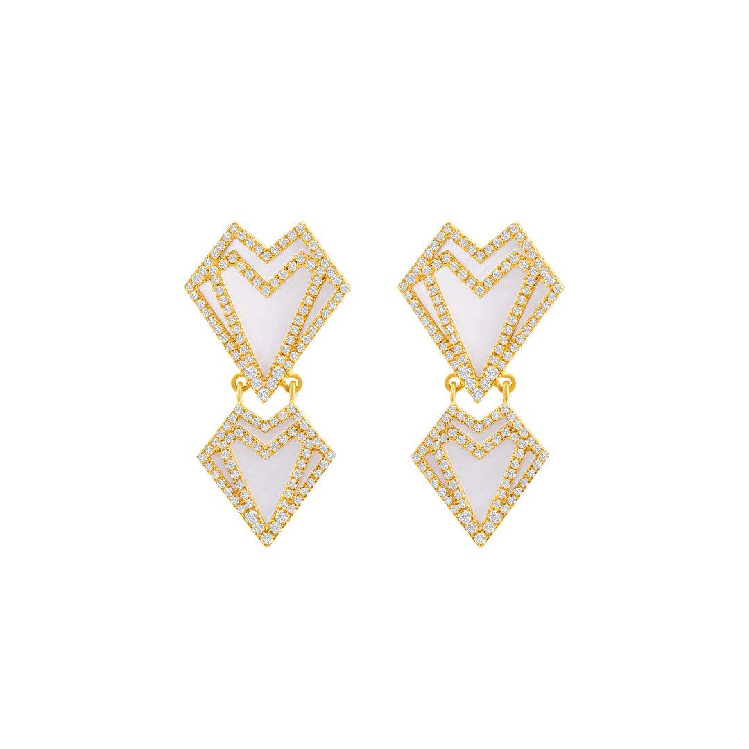 My Heart - Double Earrings - Charmaleena Jewellery