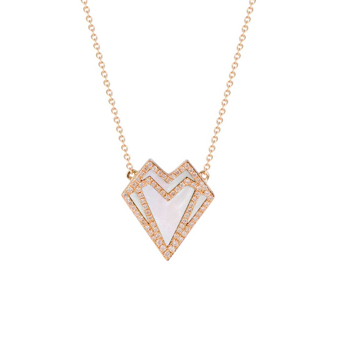 My Heart Necklace - Yellow - White - Charmaleena Jewellery