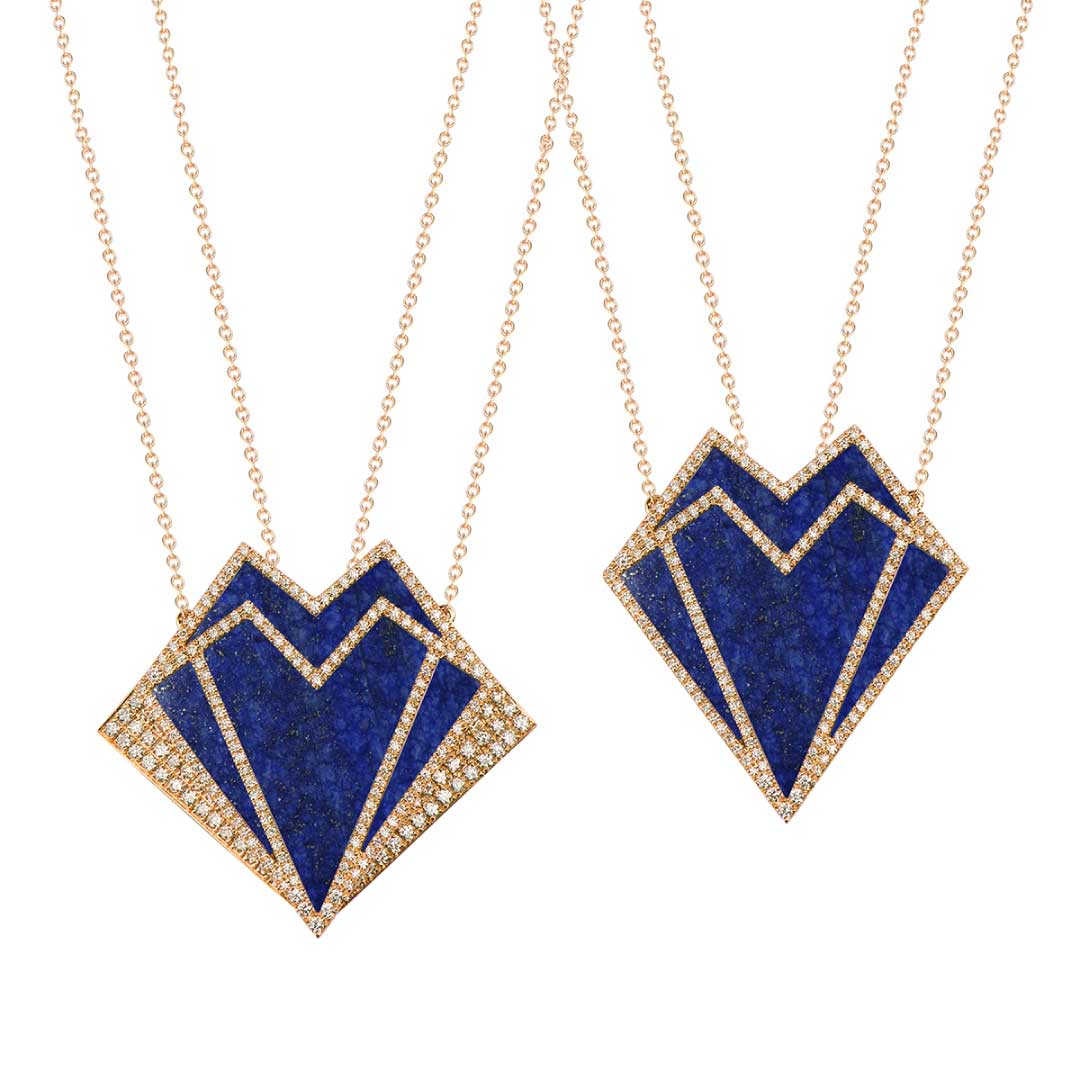 My Heart Pendant - Yellow - Blue - Charmaleena Jewellery