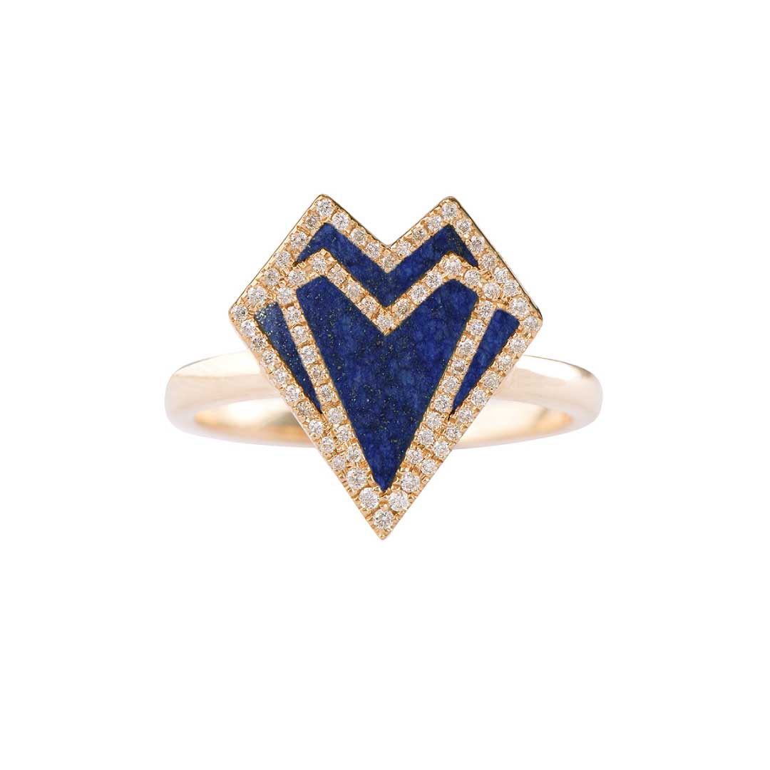 My Heart Ring - Yellow - Blue - Charmaleena Jewellery