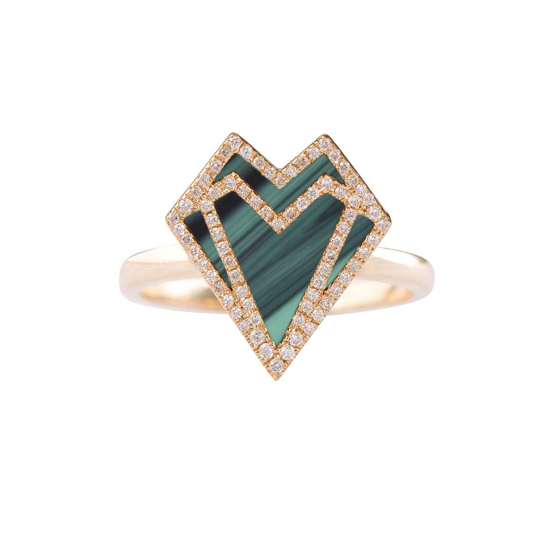 My Heart Ring - Yellow - Green - Charmaleena Jewellery
