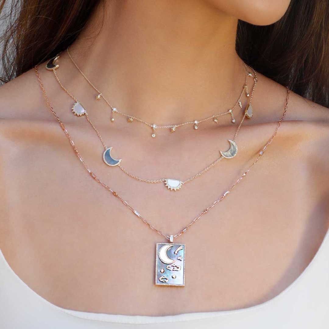 My Sky Sun & Moon Necklace - Charmaleena Jewellery