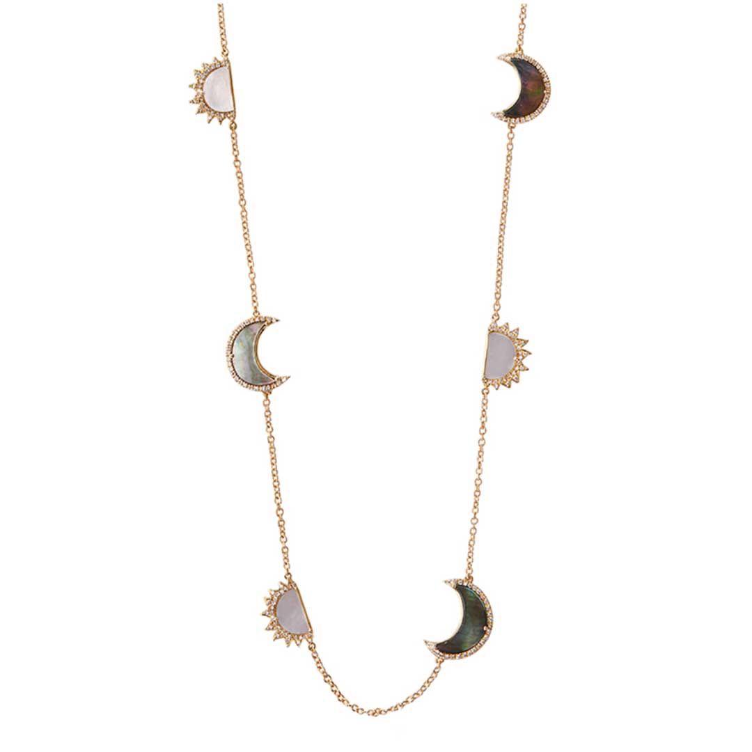 My Sky Sun & Moon Necklace - Charmaleena Jewellery