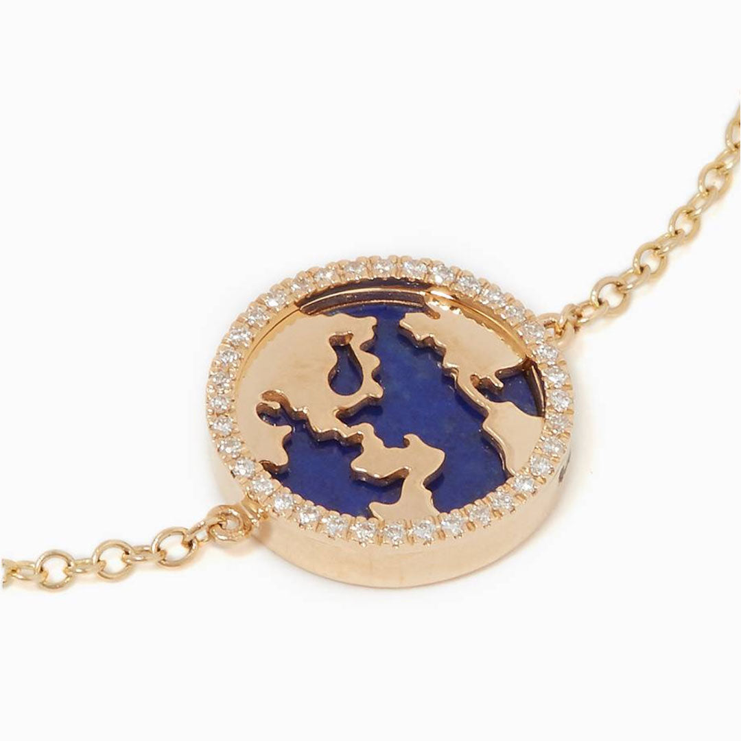 My World Bracelet - Lapis - Yellow - Charmaleena Jewellery