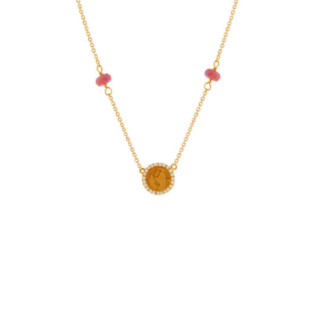 Petite - My World Necklace- Paved - Ruby - Charmaleena Jewellery