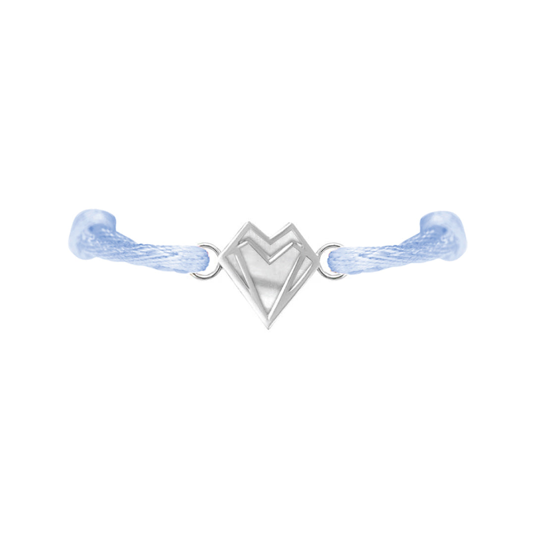 Petite Heart Bracelet White Mother Of Pearl White Gold - Charmaleena Jewellery