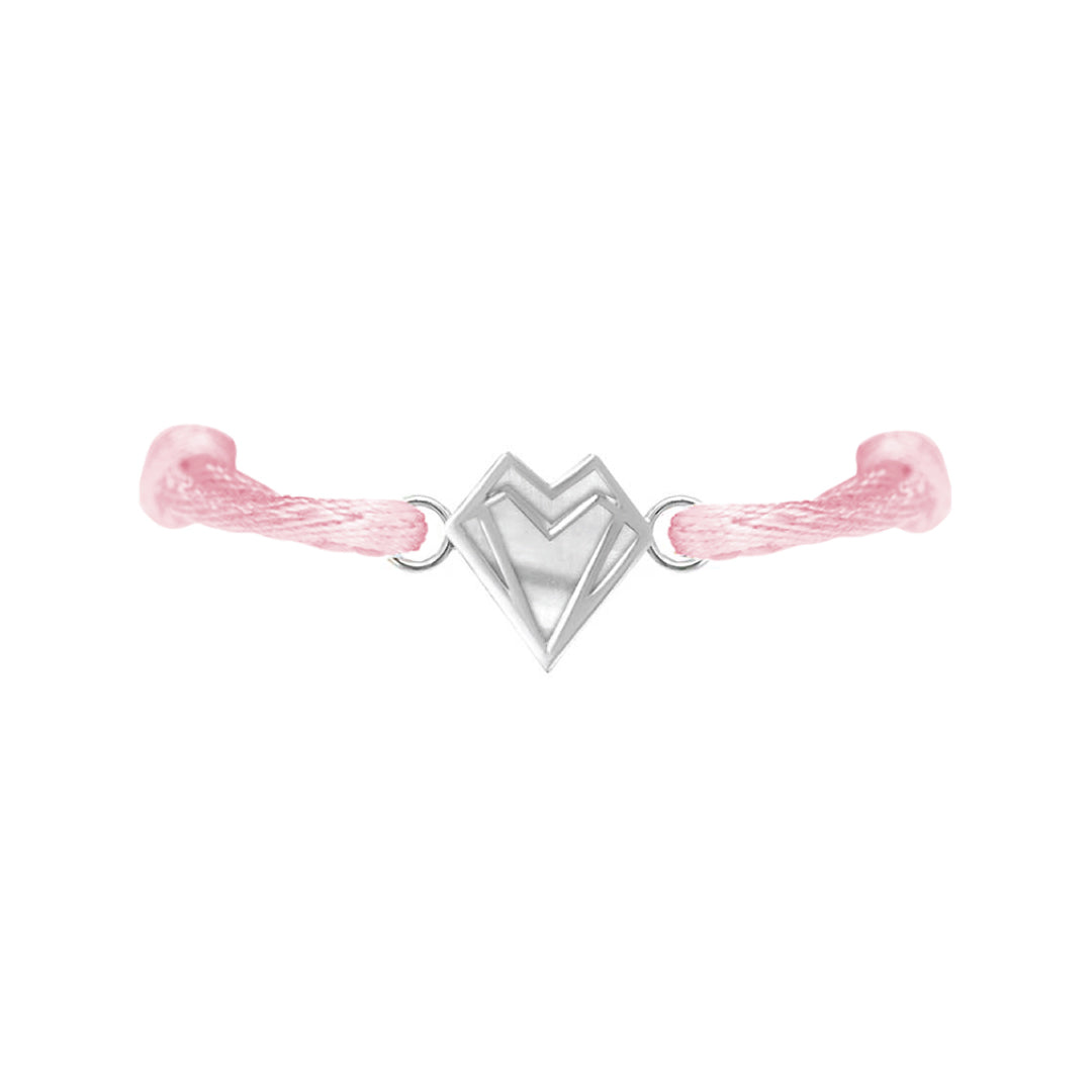 Petite Heart Bracelet White Mother Of Pearl White Gold - Charmaleena Jewellery