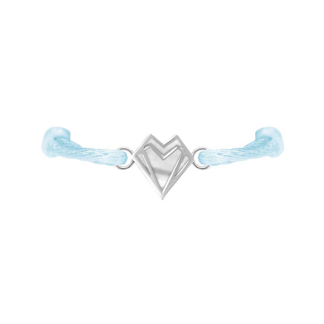 Petite Heart Bracelet White Mother Of Pearl White Gold - Charmaleena Jewellery