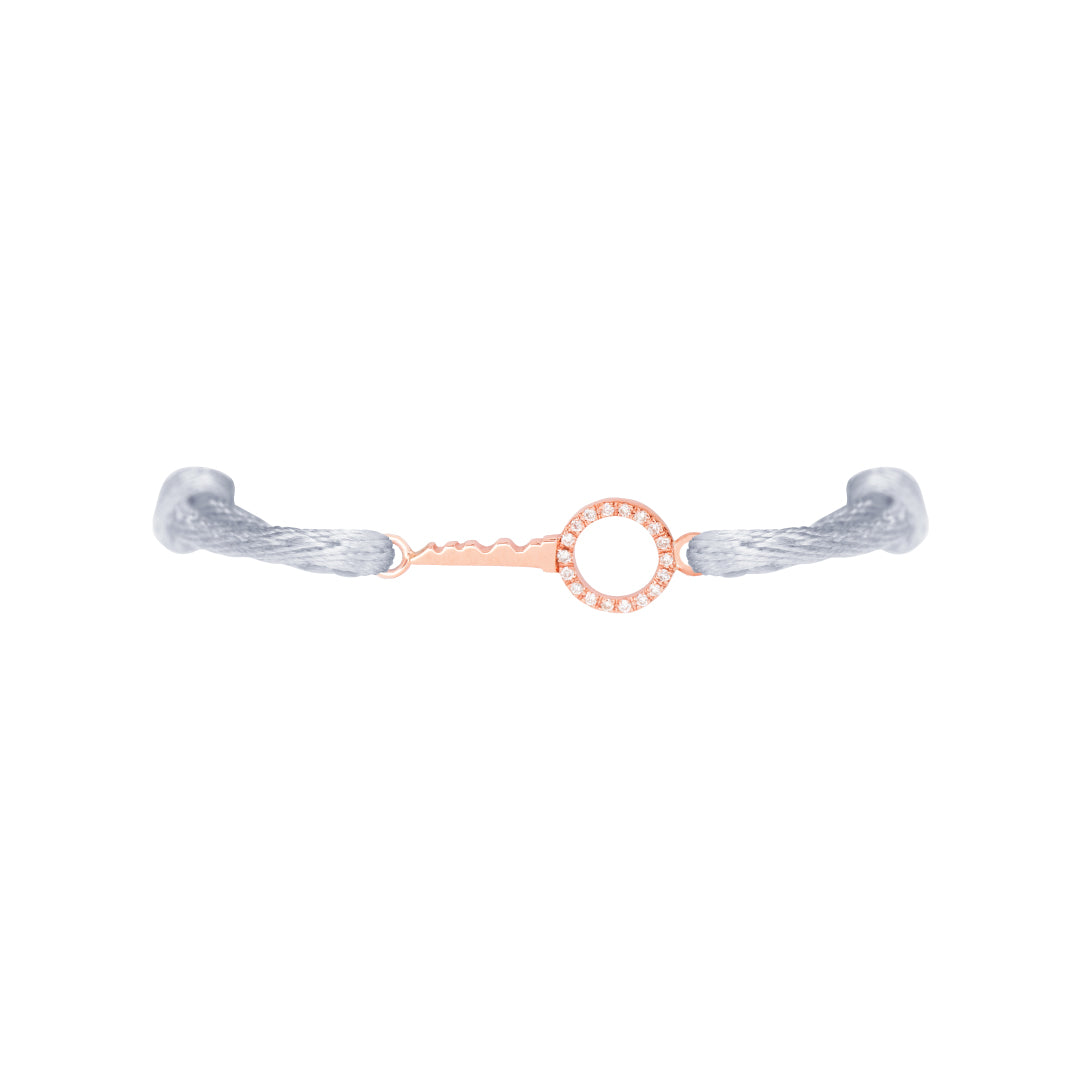 Petite Key To My Heart Pave Bracelet Rose Gold - Charmaleena Jewellery