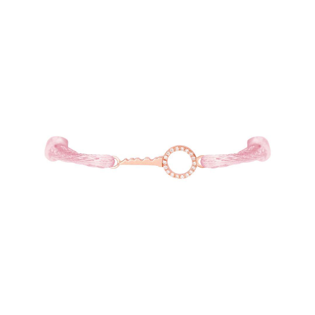 Petite Key To My Heart Pave Bracelet Rose Gold - Charmaleena Jewellery