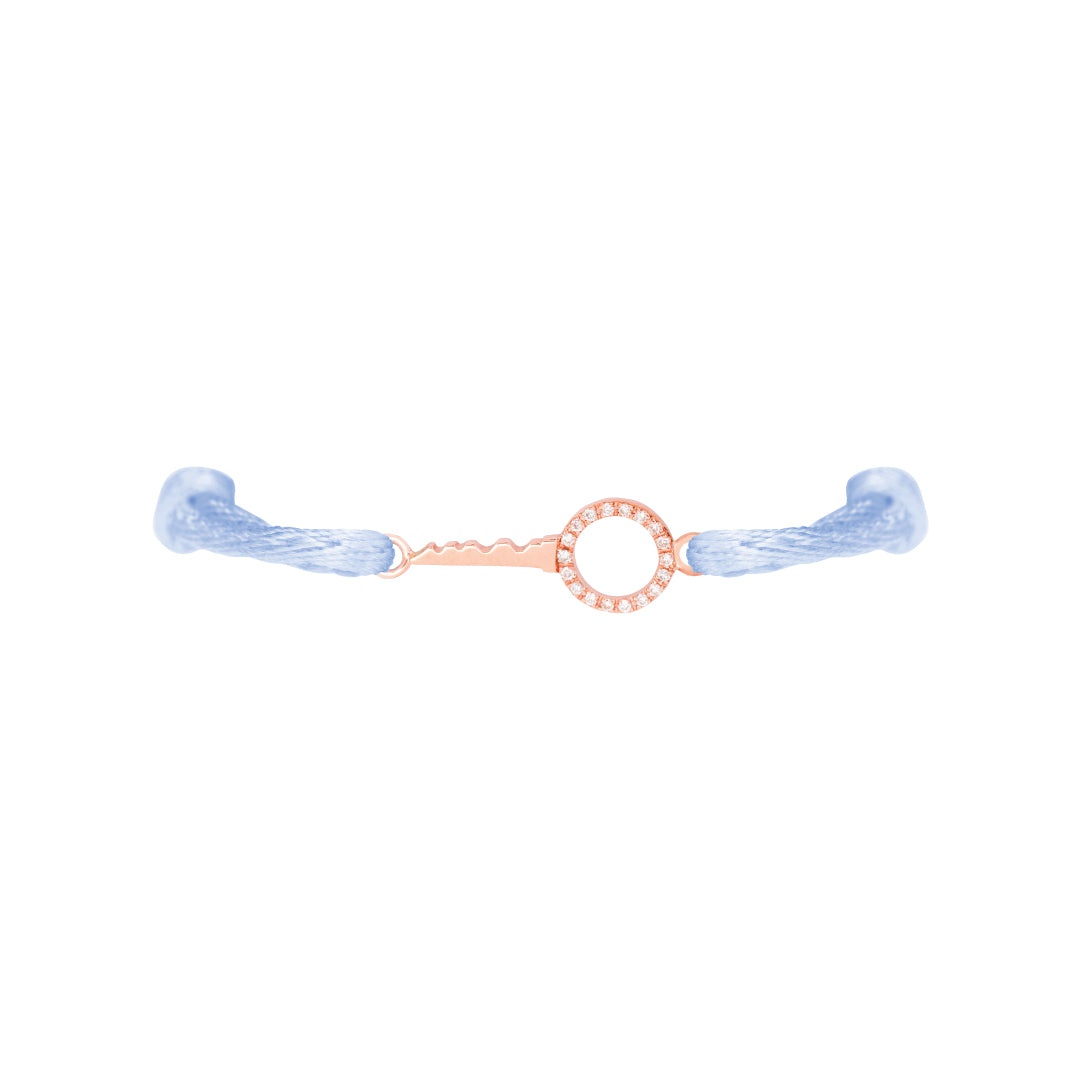 Petite Key To My Heart Pave Bracelet Rose Gold - Charmaleena Jewellery