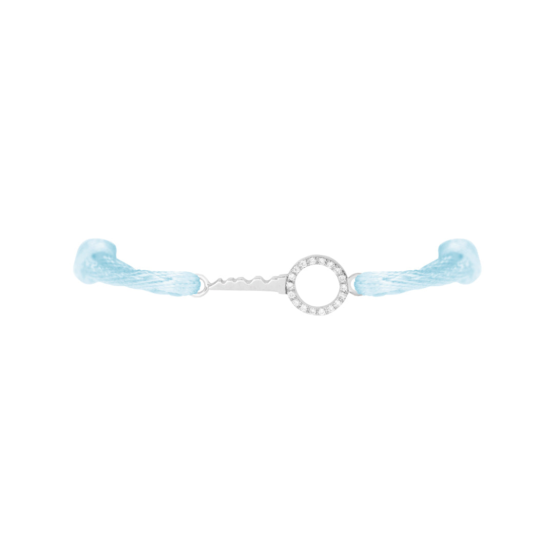 Petite Key To My Heart Pave Bracelet White Gold - Charmaleena Jewellery