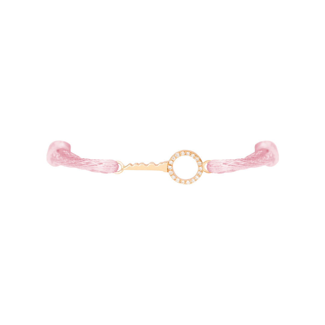 Petite Key To My Heart Pave Bracelet Yellow Gold - Charmaleena Jewellery