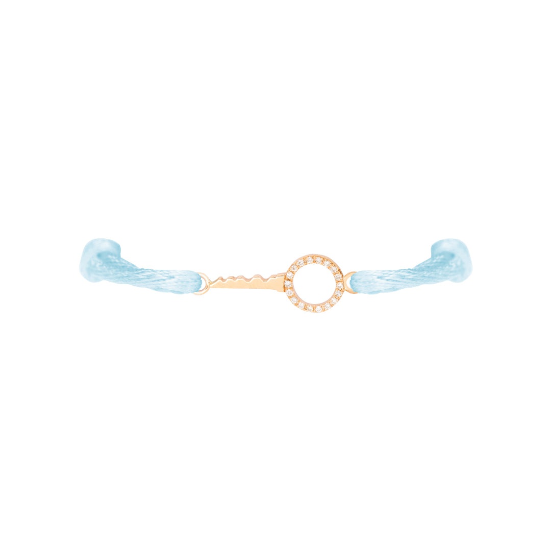 Petite Key To My Heart Pave Bracelet Yellow Gold - Charmaleena Jewellery