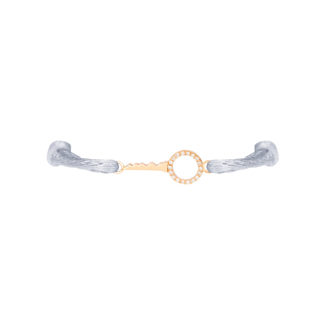 Petite Key To My Heart Pave Bracelet Yellow Gold - Charmaleena Jewellery