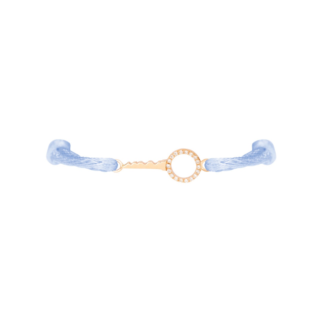 Petite Key To My Heart Pave Bracelet Yellow Gold - Charmaleena Jewellery