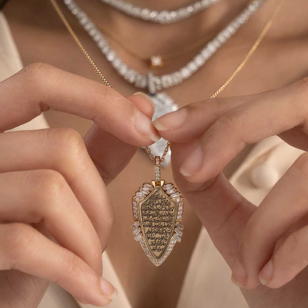 Shield Pendant - Yellow - Charmaleena Jewellery