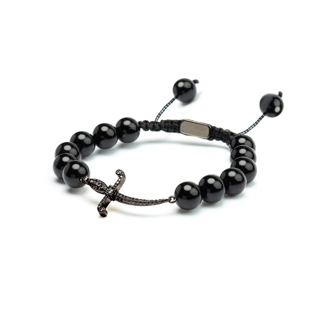 Swords of Love Bracelet - Black - Charmaleena Jewellery
