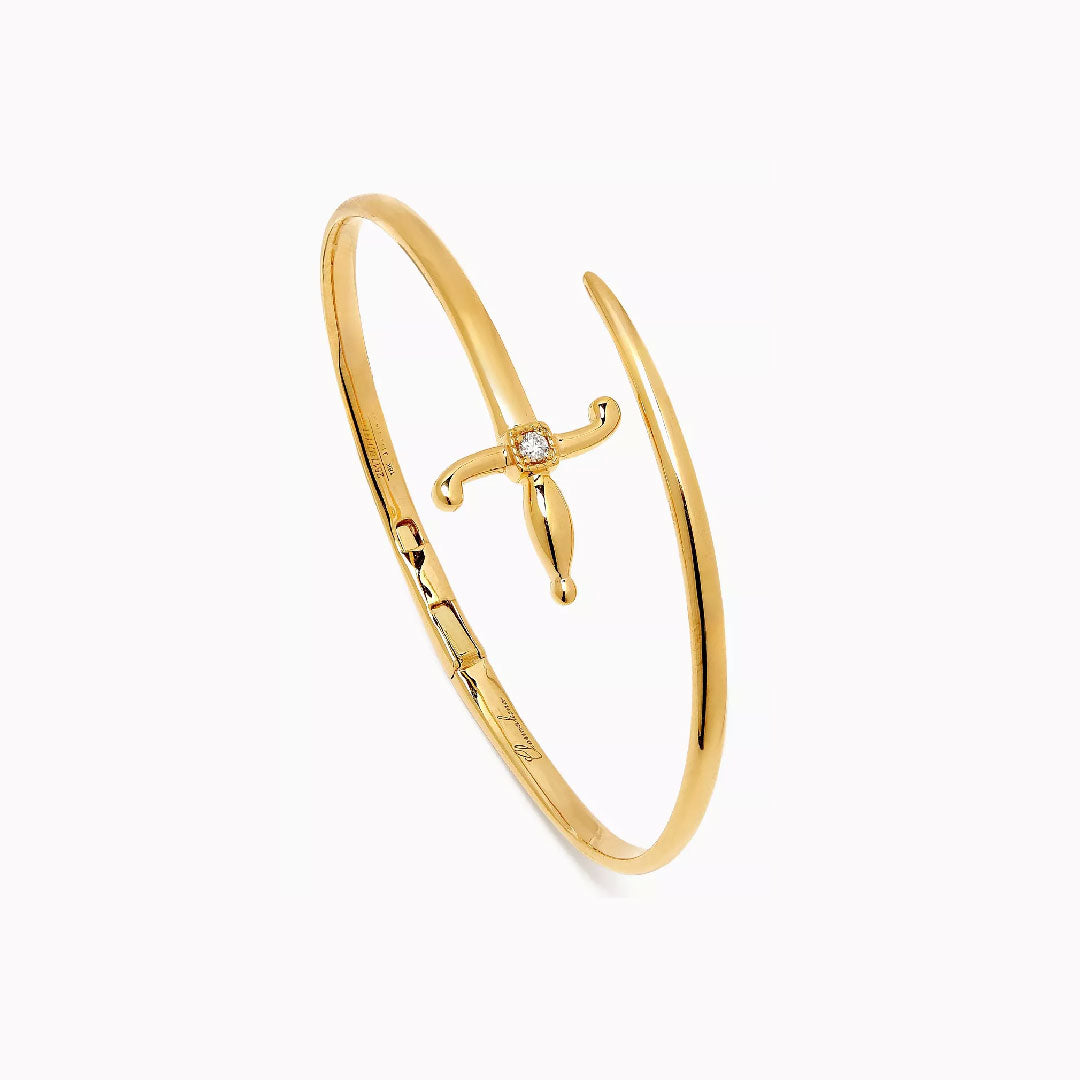 Swords of Love Cuff Bracelet - Yellow - Charmaleena Jewellery