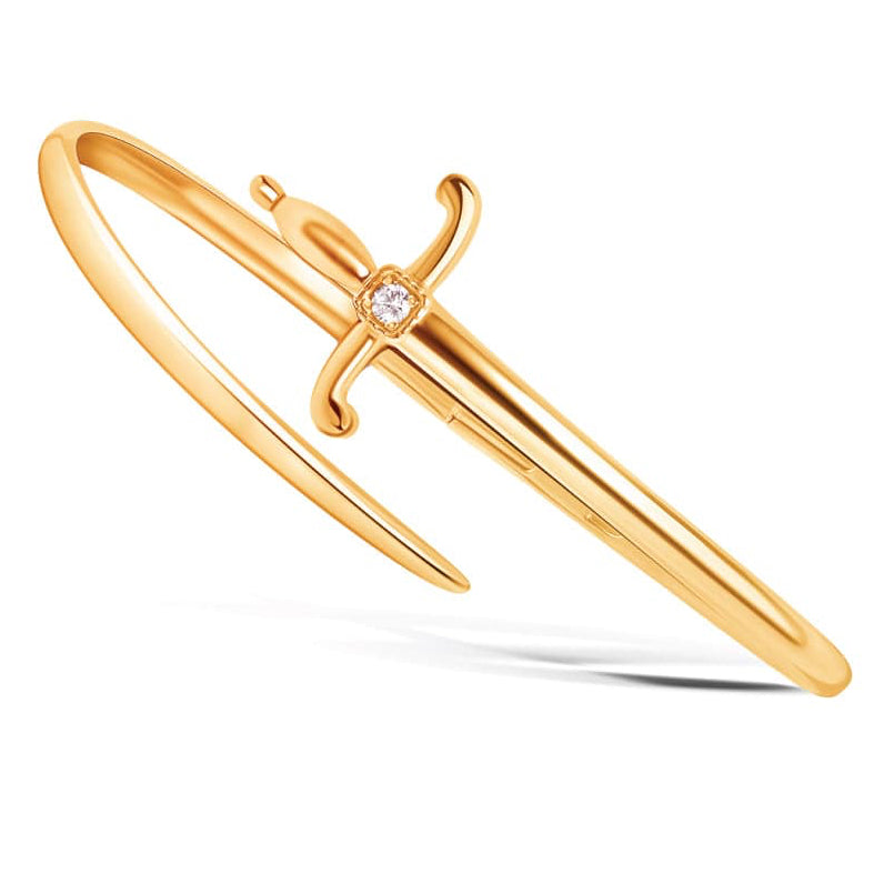 Swords Of Love Cuff Bracelet - Yellow - Charmaleena Jewellery