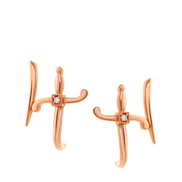 Swords of Love Earring - Rose - Charmaleena Jewellery