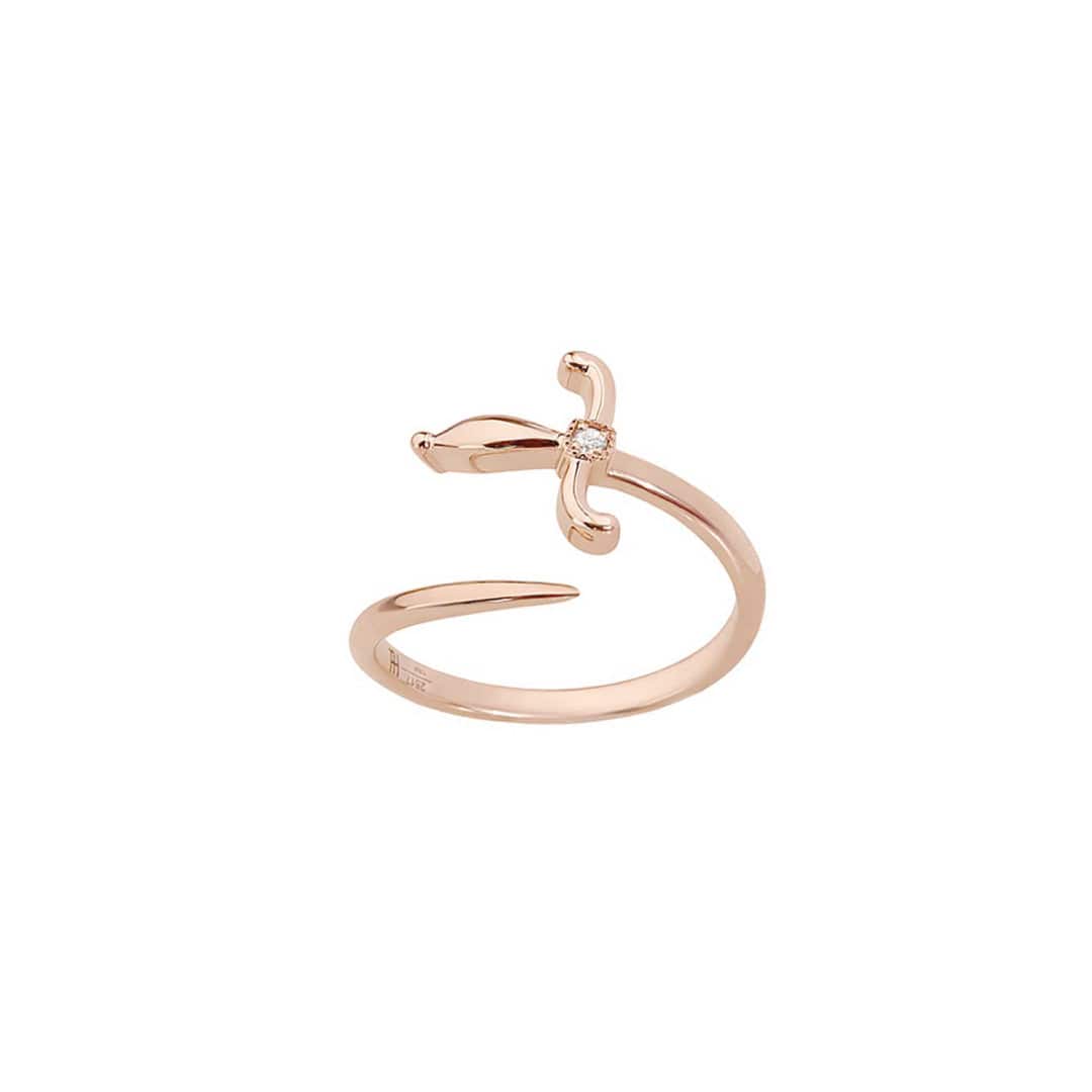 Swords of Love Ring - Rose - Charmaleena Jewellery