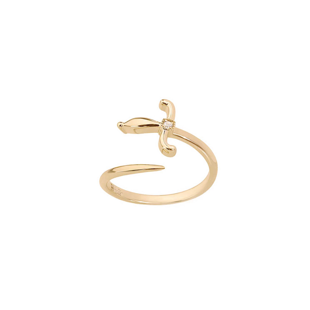 Swords of Love Ring - Yellow - Charmaleena Jewellery