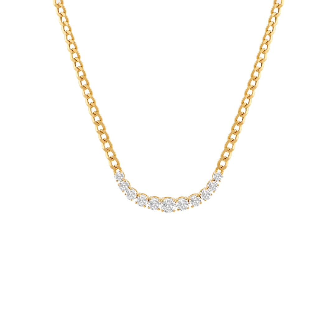 Tennis Necklace - Yellow - Charmaleena Jewellery