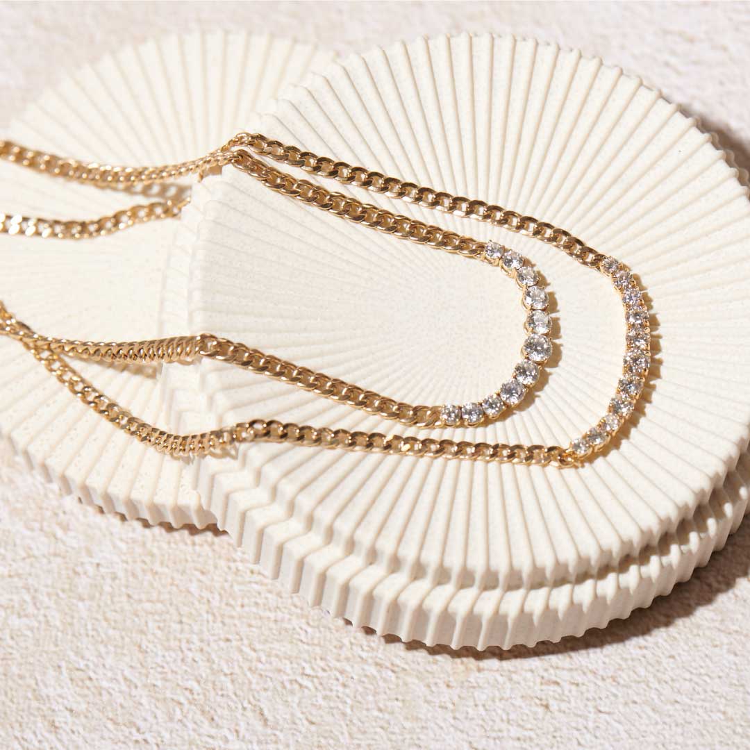 Tennis Necklace - Yellow - Charmaleena Jewellery