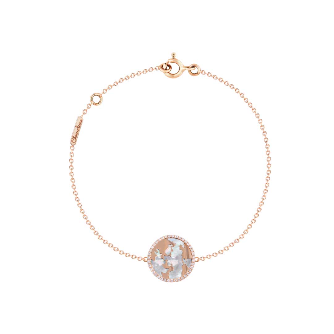 My World Bracelet White Mother of Pearl Rose Gold