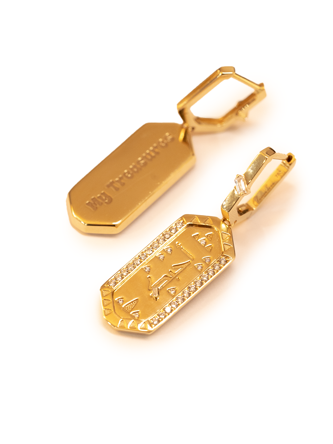 Tales & Treasures- Love Ruby Earrings  - Paved in diamonds - Charmaleena Jewellery - Diamond Jewellery - Tales & Treasures