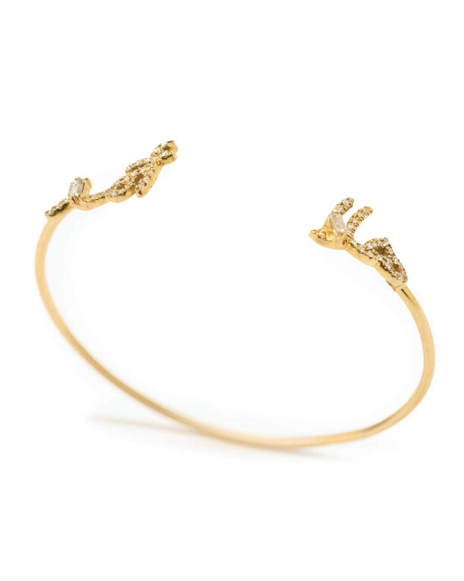 Ca-love-graphy Bangle - Two Names - Paved