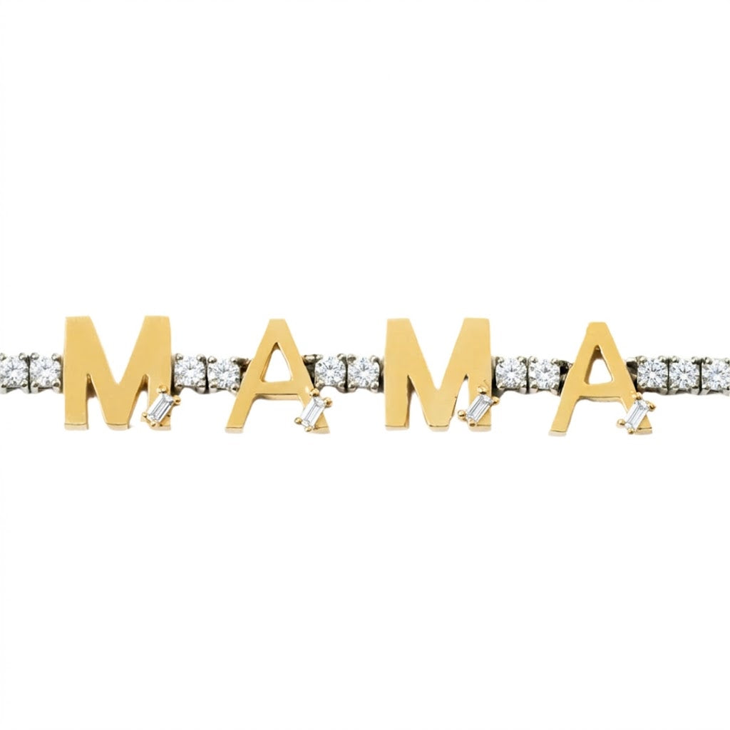 Golden - Tennis Bracelet - MAMA