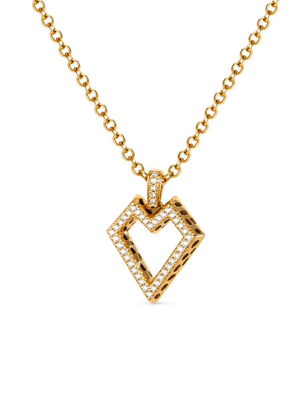 My Heart - Wild at Heart Charm Necklace - Paved