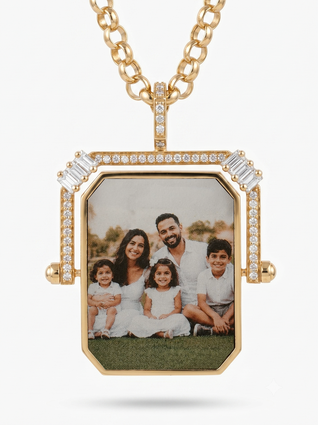 Tales & Treasures - Reversible Family Pendant - Paved