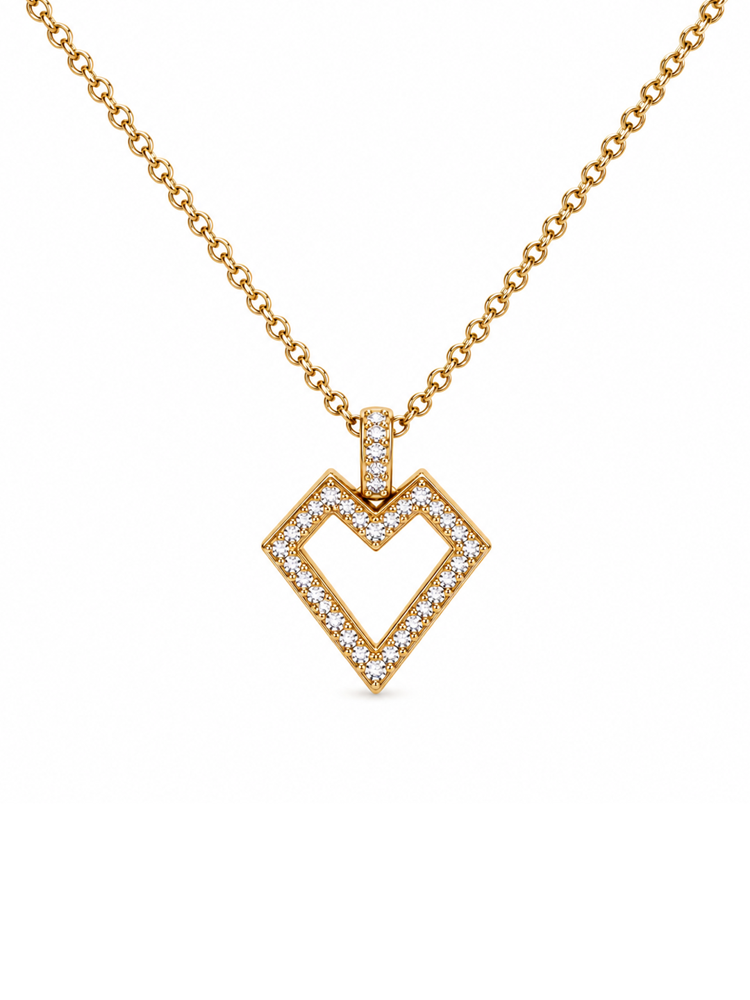 My Heart - Wild at Heart Charm Necklace - Paved
