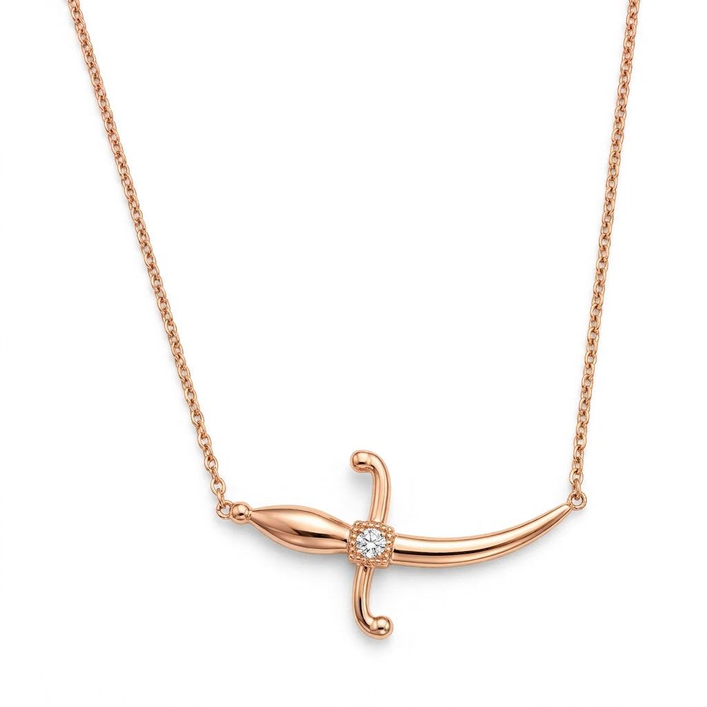 Swords Of Love Necklace - Rose